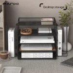 금속 책상 주최자 쌓을 수있는 종이 트레이 책상 용 종이 파일 주최자 메쉬 쌓을 수있는 종이 트레이 학교 용 데스크탑 문서 - 이미지 4