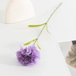 1/5/10pcs 60cm 흰색 시뮬레이션 꽃 단일 헤드 대형 꽃 카네이션 실크 천 가짜 꽃 홈 인테리어 배열 - 이미지 6