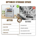 7/4 레이어 파일 스토리지 랙 데스크탑 주최자 파일 분류기 주최자 A4 용지 잡지 신문 사무용품 정렬 랙 - 이미지 4