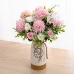꽃병 웨딩 홈 장식을위한 장미 인공 꽃 가짜 실크 선물 꽃다발 공예 파티 테이블 수국 꽃꽂이 - 이미지 2