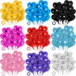 12개 18인치 다양한 색상 하트 모양 포일 풍선, 사랑 풍선, 발렌타인 데이, 생일, 웨딩 파티 장식용