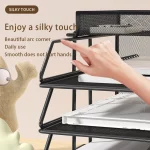 5단 책상 정리함 쌓을 수 있는 트레이 사무실 책상 정리함 파일 및 종이 편지 액세서리용 데스크탑 홀더 블랙 - 이미지 6