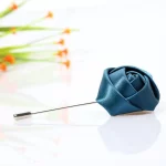 남성 Boutonnieres 결혼식 신랑 코사지 옷깃 핀 리본 장미 꽃 Mensuit Buttonhole 브로치 결혼 액세서리 - 이미지 5