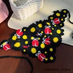 한국어 달콤한 귀여운 수제 크로 셰 뜨개질 중공 삼각형 머리띠 수건 여성 봄과 여름 니트 꽃 여행 사진 헤어 스카프 - 이미지 6