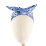 패션 토끼 귀 아이언 와이어 머리띠, 프린트 패브릭, 여자 스크런치 헤어밴드, 여름 해변 머리 장식, 2 개 - 이미지 6