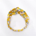 패션 여성 여자 여름 보헤미안 헤어 밴드 인쇄 머리띠 빈티지 크로스 터번 붕대 Bandanas HairBands 헤어 액세서리 - 이미지 2