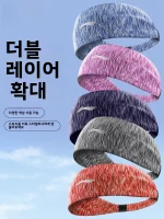 남성용 스포츠 땀 흡수 헤드 밴드 피트니스 러닝 땀 방지 헤어 타이 여름 요가 운동 헤어 밴드 머리 장식 - 이미지 2
