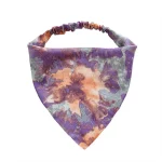 여성용 프린트 삼각형 헤어 스카프, 탄성 머리띠, 그라데이션 반다나 헤어밴드, 헤어 액세서리, 터번 헤드랩 - 이미지 4