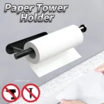 스테인레스 스틸 종이 타월 홀더 자기 접착제 화장실 롤 종이 홀더 펀칭 없음 주방 욕실 길이 스토리지 랙