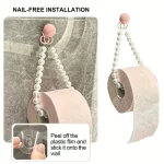 티슈 홀더 벽걸이형 화장지 홀더 - 못이 없는 설치, 내구성이 뛰어난 플라스틱 화장지 홀더 - 이미지 6