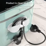 9-1pc 실리콘 코드 와인 더 홀더 전원 코드 주최자 클립 에어 프라이어 커피 기계에 대 한 자기 접착 케이블 와이어 해결사 - 이미지 2