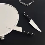 2pcs 크리 에이 티브 고딕 에뮬레이션 나이프 헤어 클립 사이드 뱅스 헤어핀 재미 있은 이상한 칼 모자를 쓰고 있죠 코스프레 파티 크리 에이 티브 - 이미지 6