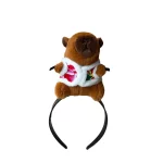 Capybara 머리띠, 사랑스러운 동물 머리띠, 모든 머리 유형용 머리띠 액세서리 - 이미지 4