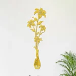 DIY 백합 꽃병 아크릴 거울 스티커 방 장식 꽃병 3D 꽃 벽 전사 술 스티커 거실 벽 홈 장식 - 이미지 5