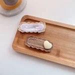 귀여운 어린이 헤어 클립 레이스 곰 활 소녀 머리띠 여성 머리핀 사랑스러운 만화 곰 아이 머리핀 아기 헤어 액세서리 - 이미지 4