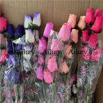 2.5cm 직경 꽃 나무 장미 스파이크, 플로리스트 꽃다발 공예, 혼합 색상, 작은 선물, 파티 용품 장식, 160 개 - 이미지 3