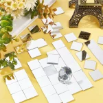 3D 사각형 벽 스티커 모자이크 거울 벽 데칼, 아크릴 DIY 벽화, 거실 침실 아트 홈 데코, 2 cm, 3 cm, 4cm 대형, 100 개