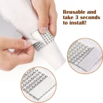 우아한 라인석 냅킨 반지, 블링 장식 선물, 웨딩 디너, 골드 실버 냅킨 반지, 거치대 파티 용품, 100 개, 신제품 - 이미지 4