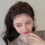 여성용 선글라스 프레임 모양 안경 헤어 후프 헤어밴드, 스위트 고정 머리띠, 헤어 장식, 패션 헤어 액세서리 - 이미지 3