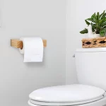 손톱이 필요 없는 나무 사각 변기 종이 거치대, 욕실 액세서리, 하드웨어 종이 타월 거치대, 주방 롤 종이 거치대 - 이미지 3