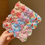 소녀 선물에 적합한 다채로운 활 머리핀 12개 - 이미지 6