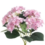 1Pcs 수국 인공 꽃 꽃다발 39CM 가짜 꽃 홈 장식 정원 웨딩 장식 파티 DIY 꽃꽂이 - 이미지 3