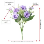 인공 꽃 어머니의 날 발렌타인 데이 선물 웨딩 부케 휴일 장식 가짜 꽃 홈 인테리어 - 이미지 6