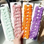 10 개/대 어린이를위한 솔리드 컬러 머리핀 Grosgrain 리본 활 헤어 클립 부티크 수제 모자를 쓰고 있죠 소녀 아기 헤어 액세서리 - 이미지 5