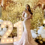 91.5CM 자이언트 넘버 Led 라이트 프레임 1 생일 웨딩 파티 장식 키즈 베이비 샤워 모자이크 디지털 표지판 풍선 필링 박스 - 이미지 4