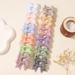 24개 어린이 헤어 클립 활 꼬리 올인클루시브 귀엽고 세련된 헤어핀 헤어 액세서리 여자아이 선물 세트 - 이미지 3