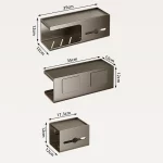 변기 종이 거치대 벽걸이 탄소강 변기 종이 거치대 티슈 랙, 욕실 티슈 거치대, 욕실 액세서리 - 이미지 5