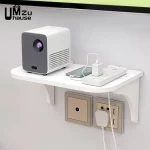 벽 마운트 플로팅 선반 WiFi 라우터 스토리지 이동식 숨겨진 브래킷 TV 셋톱 박스 교수형 홀더 드릴 후크 주최자 없음 - 이미지 5