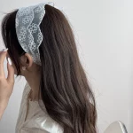 여성용 헤어 밴드 스카프 풀라 드 두건 소녀 머리 장식 매혹적인 디자이너 꽃 2025 요정 리본 scrunchie kpop 패션 새로운 - 이미지 4