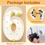 LED 빛 거대한 생일 그림 번호 풍선 작성 상자 30 40 50 1 생일 파티 장식 성인 키즈 베이비 샤워 웨딩 장식 - 이미지 5