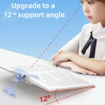 노트북 홀더 독서 책갈피 랙 읽기 쉬운 고정 클립 12 ° 고정 책꽂이 - 이미지 5