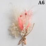 미니 자연 건조 꽃 부케, 신선한 건조 보존 꽃, 작은 장식 사진 배경, 홈 장식 부케, 1 개 - 이미지 5