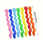20/50pcs 결혼식, 생일, 기념일, 졸업, 휴일, 파티를위한 여러 가지 빛깔의 나선형 긴 풍선 독특한 트위스트 풍선 - 이미지 3