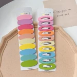 10 개/대 다채로운 BB 클립 캔디 컬러 달콤한 기하학 헤어 클립 여자 머리 장식 머리핀 자용 헤어 액세서리 - 이미지 4