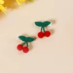 10Pcs 딸기 체리 해바라기 헝겊 클립 아기 귀여운 조합 머리핀 어린이 헤어 액세서리 외부 사진 찍기 - 이미지 4