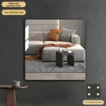 셀프 접착 아크릴 미러 벽 스티커 HD 전신 반사 미러 시트 침실 옷장 집 벽 장식용 - 이미지 3