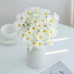 1PC 인공 시뮬레이션 꽃 휴대용 실크 국화 웨딩 신부 꽃다발 홈 꽃병 야외 정원 축제 DIY 선물