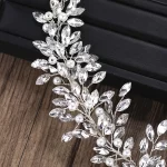 럭셔리 크리스탈 진주 머리띠 티아라 파티 라인석 헤어 덩굴 밴드 머리띠, 티아라 신부 웨딩 헤어 액세서리, 쥬얼리 크라운 - 이미지 5