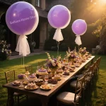 36 인치 블루 그린 큰 풍선 웨딩 장식 생일 파티 거대한 헬륨 풍선 1.5m * 1.5m 흰색 거즈 로맨틱 파티 장식 - 이미지 3