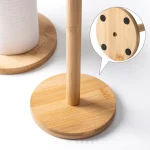 1PCS 주방 나무 화장지 홀더 롤 종이 스탠드 주최자 옷걸이 티슈 랙 욕실 수건 보관 액세서리 - 이미지 5