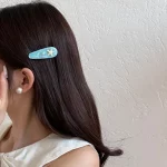 새로운 블루 아세트산 오리 부리 진주 쉘 사이드 클립 불가사리 도파민 바다 귀여운 헤어 액세서리 깨진 머리핀 - 이미지 3