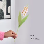 시뮬레이션 된 꽃 벨 난초 북유럽 신선한 꽃꽂이 실크 꽃 단일 바람 벨 꽃 가짜 꽃 휴대용 꽃다발 - 이미지 5