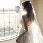 웨딩 베일 리본 가장자리 2 계층 신부 베일 웨딩 대성당 길이 커버 앞면과 뒷면 부드러운 이탈리아어 얇은 명주 그물 베일 V97 - 이미지 4