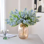 시뮬레이션 된 꽃 벨 난초 북유럽 신선한 꽃꽂이 실크 꽃 단일 바람 벨 꽃 가짜 꽃 휴대용 꽃다발 - 이미지 2