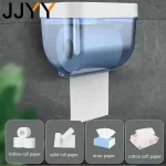 방수 화장지 홀더 벽걸이 수납 선반 욕실 선반 롤 화장지 튜브 정리함 - 이미지 3