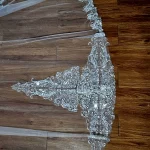 빛나는 다이아몬드 스팽글 대성당, 폭 3 미터 베일, 신부 웨딩 액세서리, 머리 빗 포함, 럭셔리 베일, 맞춤형 베일 - 이미지 6